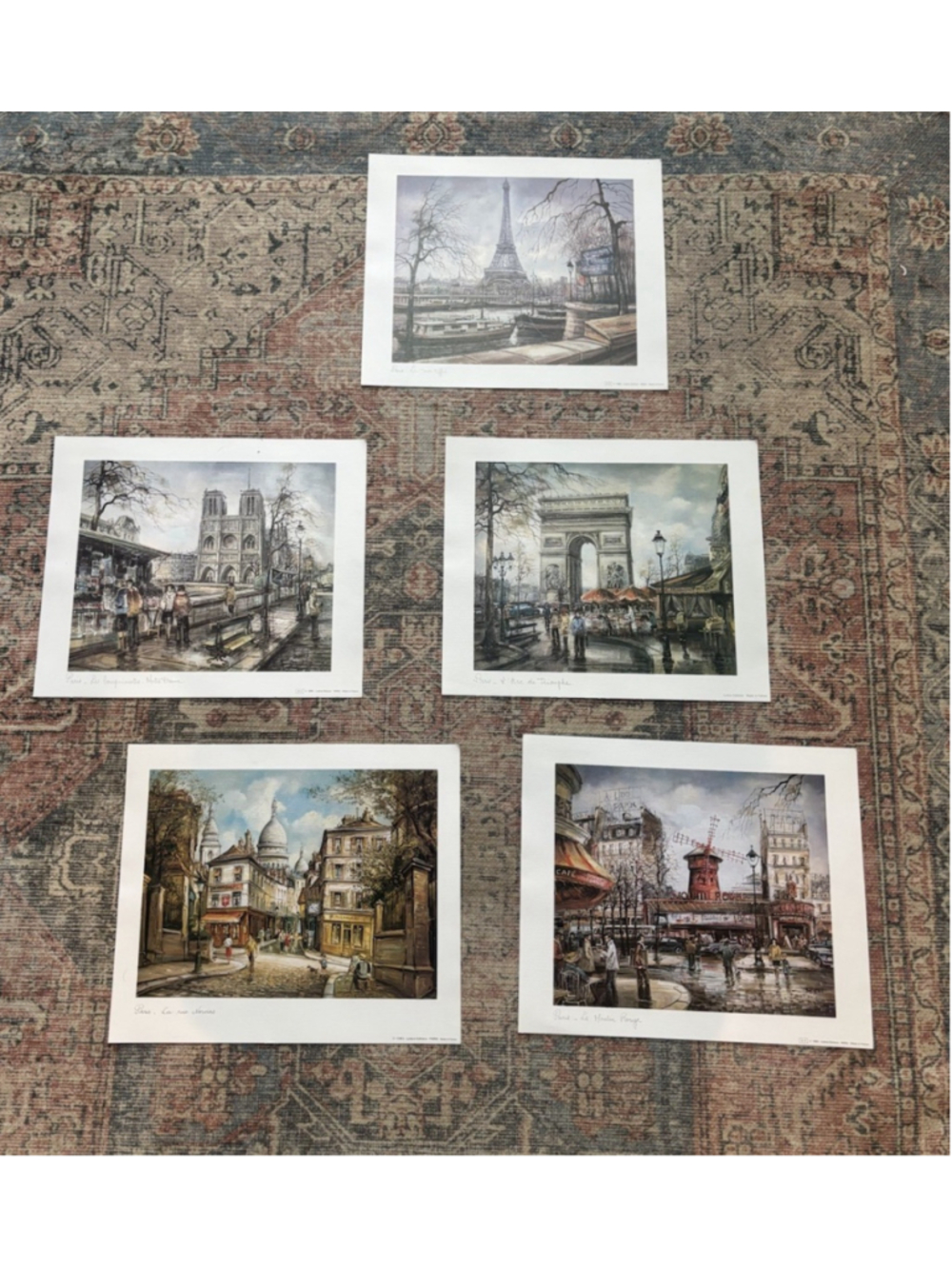 Lot Of 5 Brunet Paris Prints